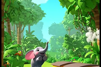 create 3d nursery rhymes and animated lyrics for kids