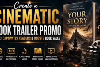 create a cinematic book trailer promo for you
