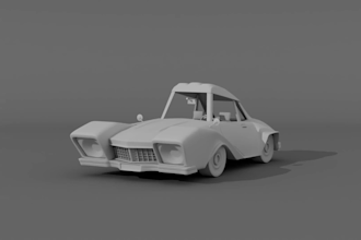 3d car model low poly 3d model and 3d car character in blender for printing