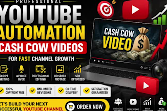 create high quality youtube automation cash cow videos