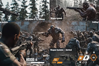develop aaa fps zombie survival game in unreal engine 5 with ai