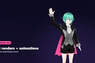 create a custom 3d vtuber avatar, rigged and ready to stream