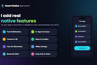fix, add native features and publish your react native expo app