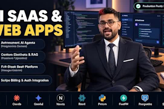 develop an ai saas app, ai chatbot, ai web app, and ai agent