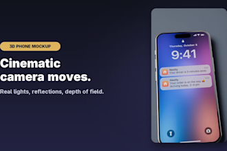 create a 3d phone mockup animation for your app