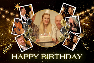 create birthday slideshow videos and elegant photo wishes