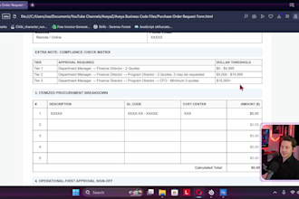 build a custom digital purchase order form and workflow