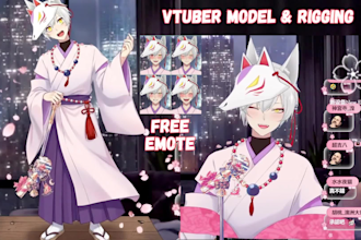 design custom live2d vtuber model in high quality and rigging for vtube studio