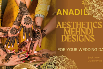 aesthetic mehndi,boutique and instagram posters in canva