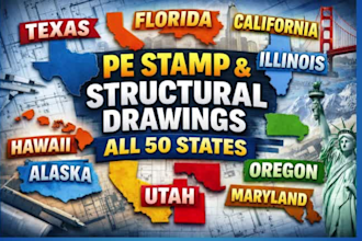 pe stamp texas florida california illinois hawaii alaska nevada utah oregon USA