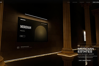 design and develop a premium interactive 3d website in 4 days