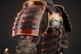 design custom anime samurai cosplay armor helmet mask katana and wearable props