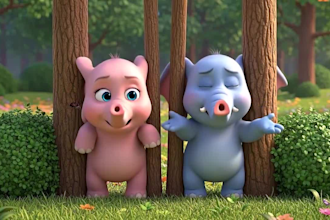create rhymes like ik mota hathi and kalu madhari aya
