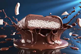design realistic 3d food animations for ads and commercials video, 3d chocolate