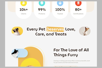 design a shopify pet store, pet shop website and pet ecommerce website