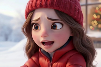 create a stunning ai christmas video animation greeting or intro kids ai video