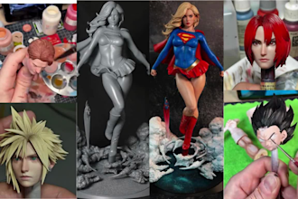 3d print and paint miniature models anime figures resin, printing sculpt models