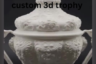 design custom 3d trophy model, award or medal for 3d printing stl and 3mf file