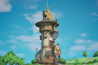 build open world 3d game map environment level design with terrain landscape