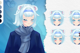 live 2d vtuber model vtuber rigging vtuber mode 2d vtuber model live2d rigging