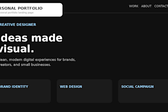 create a responsive single page website using HTML and CSS