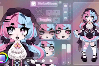 design female 3d vtuber model with 3d vtuber rigging vrm avatar, vrchat, live2d