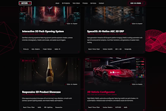 develop an interactive 3d website using three js and webgl