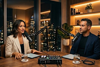 produce ai podcasts with realistic male and female hosts
