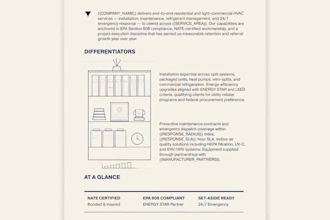 design canva capability statement sam gov government contract flyer
