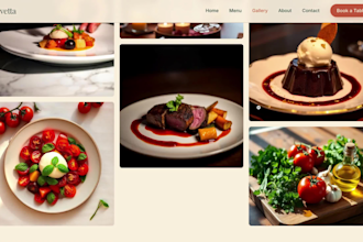 create a professional restaurant website