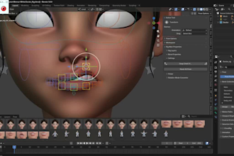 rig3d human face expression,arkit blandshape, face control,mouth corner,ikfk rig