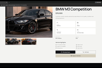 build a modern car dealership website