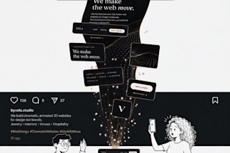 design a modern animated landing page with scroll motion