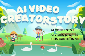 create ai cartoon video ai story with voiceover script for youtube tiktok reals