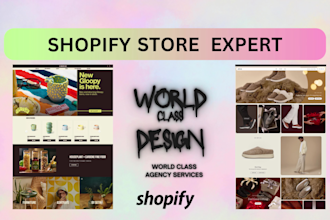do shopify website design, create shopify store, or shopify dropshipping store