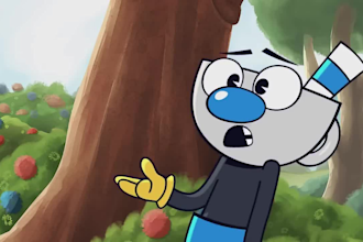 create vintage 1930s rubber hose animation in cuphead style