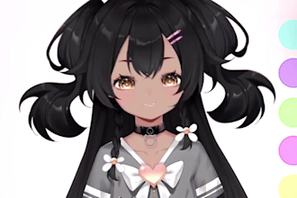 vtuber model live2d rigging vtuber anime model live2d model for vtube studio
