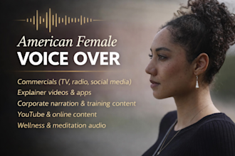 record a professional, authentic american female voice over