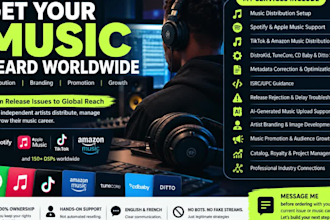 music manager, distribute music on distrokid, tunecore, cdbaby, ditto, amuse