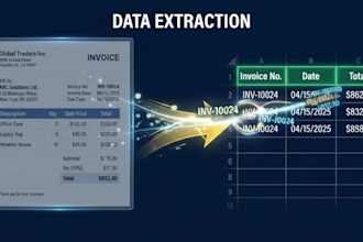 extract invoice data from PDF to excel or CSV accurately