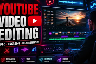 edit engaging youtube videos, vlogs and faceless content