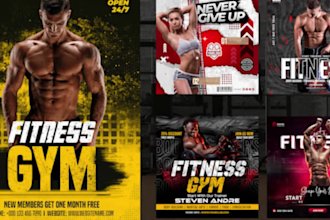 design high converting fitness flyer, event, sports flyers