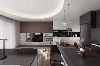 do italian minimalism 3d interior visualization