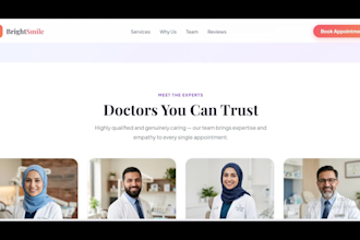 develop a modern dental website for dentists and clinics