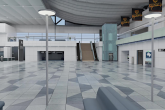 design professional 3d airport layouts, signage, remodel, with terminal renders