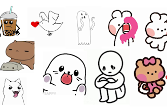 design static and animated stickers for whatsapp and telegram