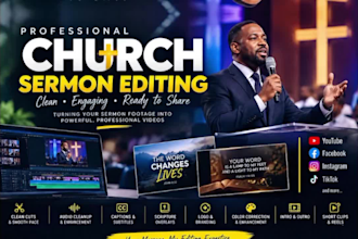professionally edit church sermon and preaching videos