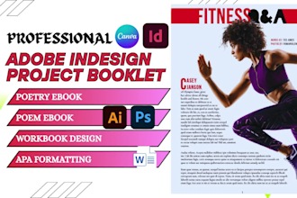 adobe indesign project, company catalog booklet, training guide manual handbook