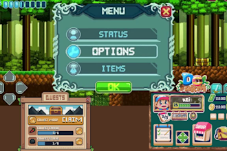 custom 2d game hud, UI, assets, icons and tilesets