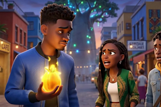 create african folktales video 3d ai animation ai storytelling 3d ai cartoon